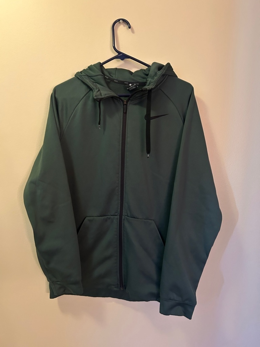 Nike Dri-FIT Windbreaker Jacket – Men’s Medium, Dark Green Full Zip Hooded